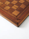 antique wood chessboard