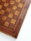 antique wood chessboard