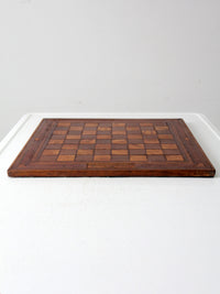 antique wood chessboard