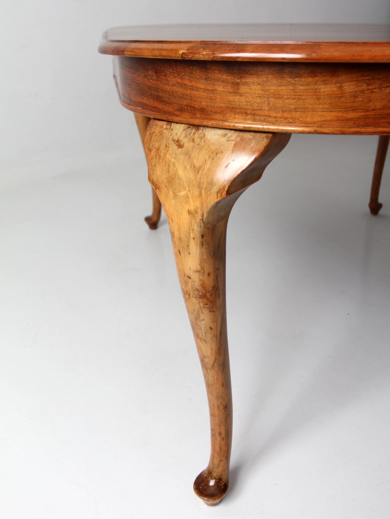 antique Queen Anne revival extension dining table