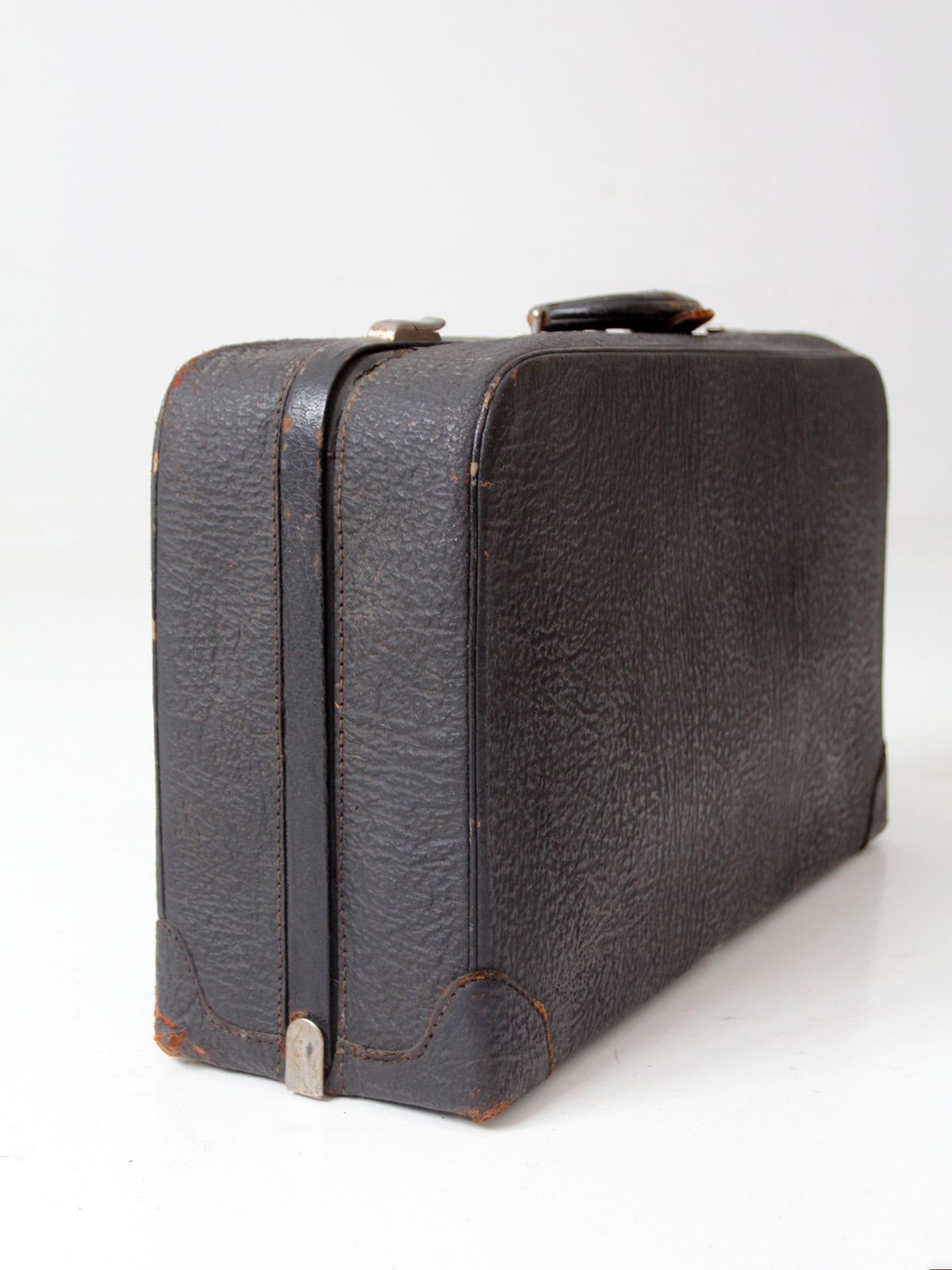 vintage 1930s Belber black leather suitcase