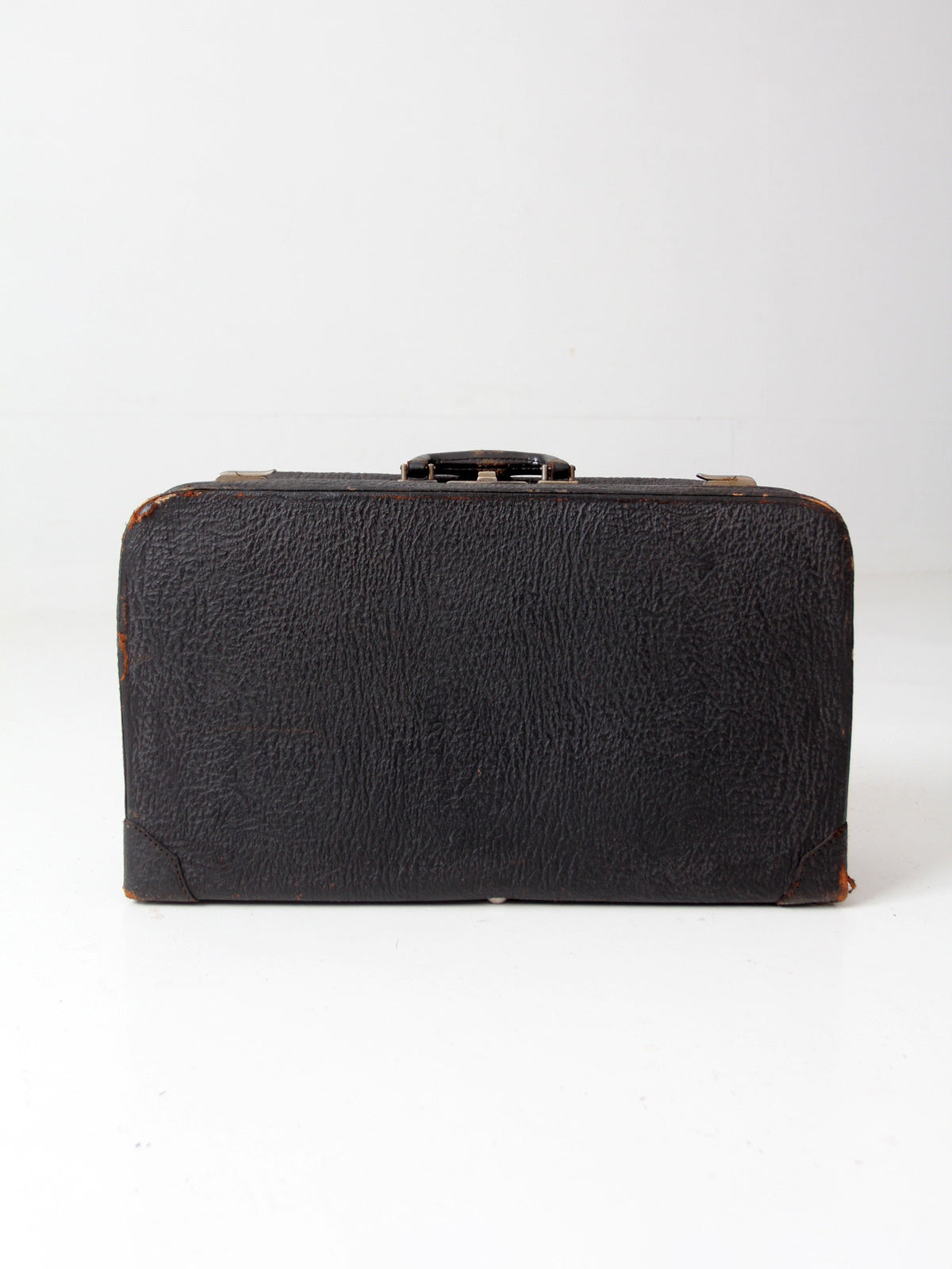 vintage 1930s Belber black leather suitcase