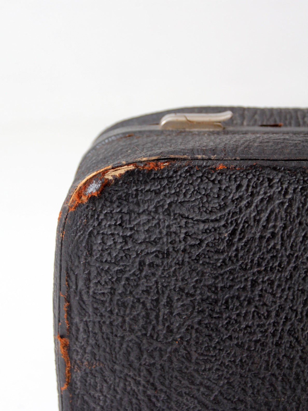 vintage 1930s Belber black leather suitcase
