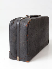 vintage 1930s Belber black leather suitcase