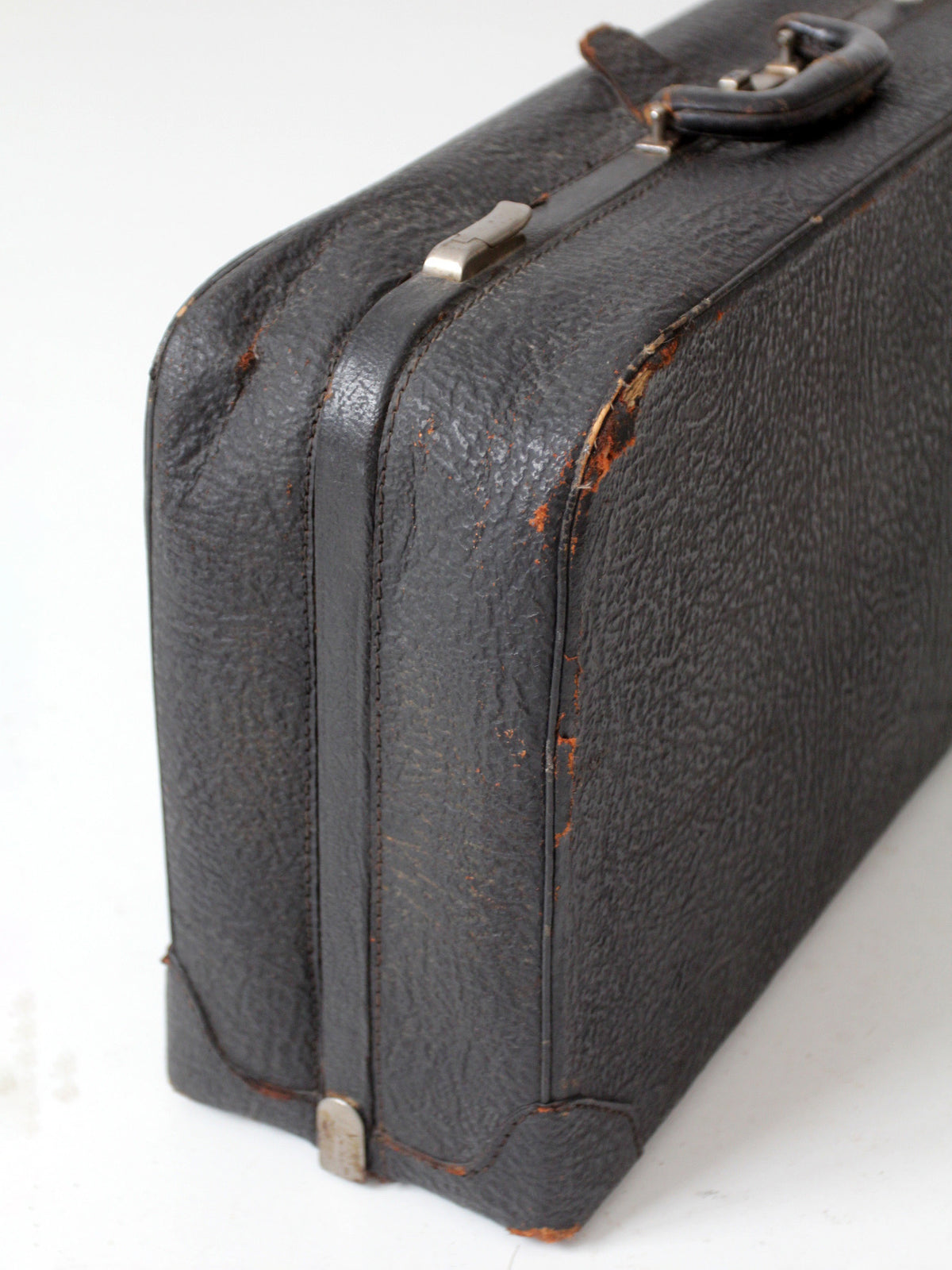 vintage 1930s Belber black leather suitcase