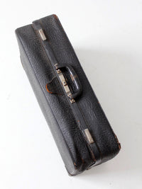 vintage 1930s Belber black leather suitcase