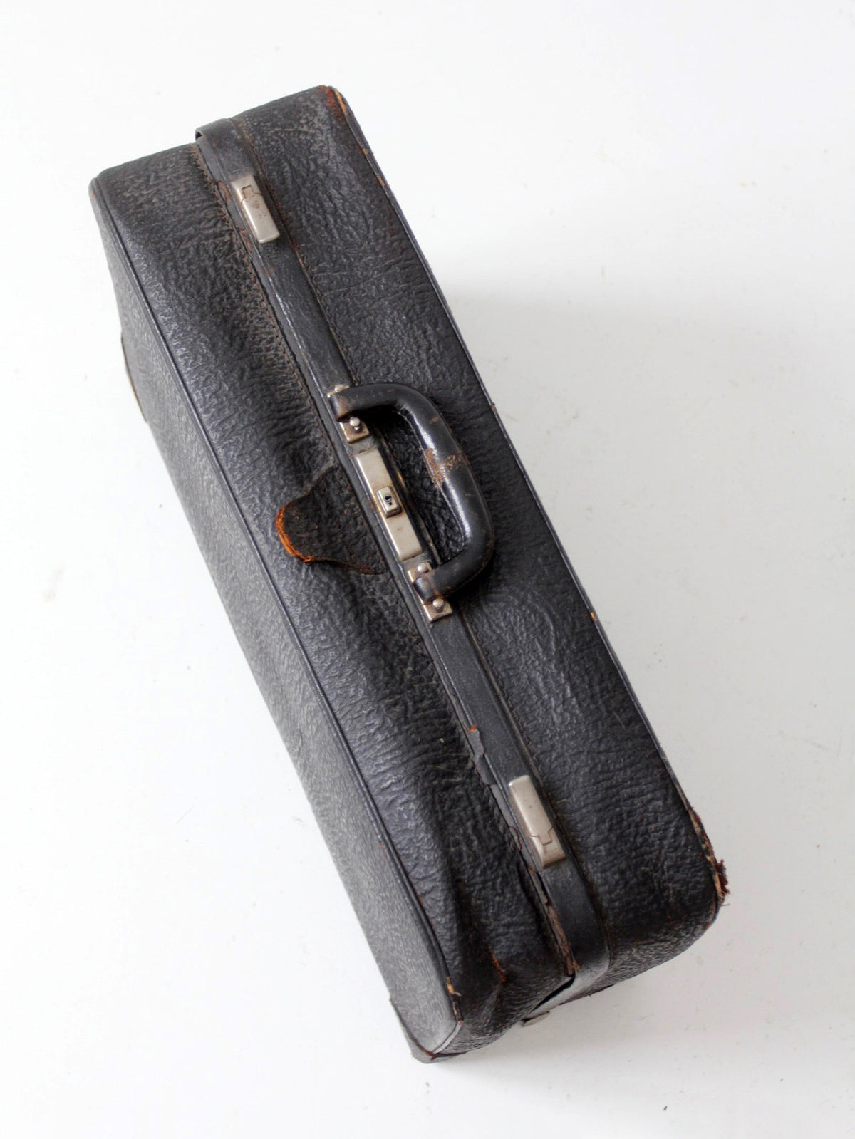 vintage 1930s Belber black leather suitcase