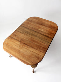 antique Queen Anne revival extension dining table