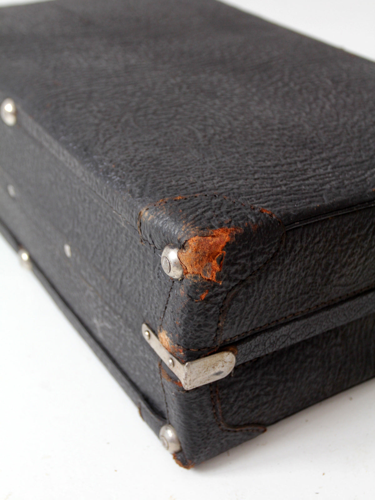 vintage 1930s Belber black leather suitcase