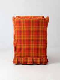 vintage 1970s plaid recliner