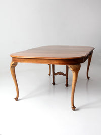 antique Queen Anne revival extension dining table