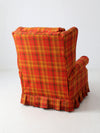 vintage 1970s plaid recliner