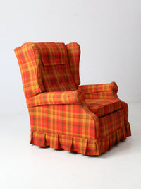 vintage 1970s plaid recliner