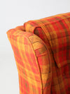 vintage 1970s plaid recliner