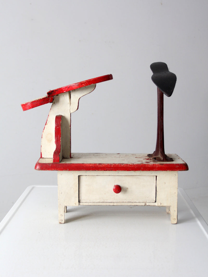 vintage cobbler's shoe stand station