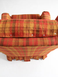 vintage 1970s plaid recliner