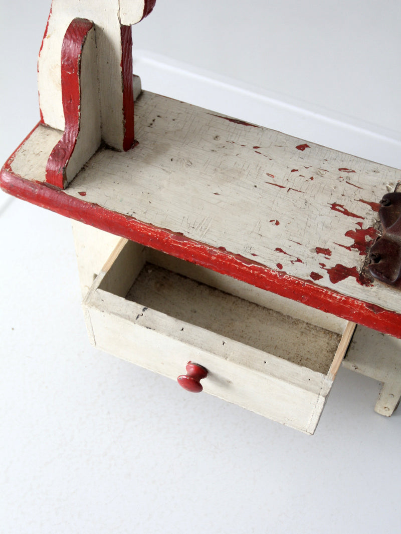 vintage cobbler's shoe stand station