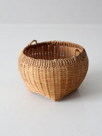 vintage small handwoven basket
