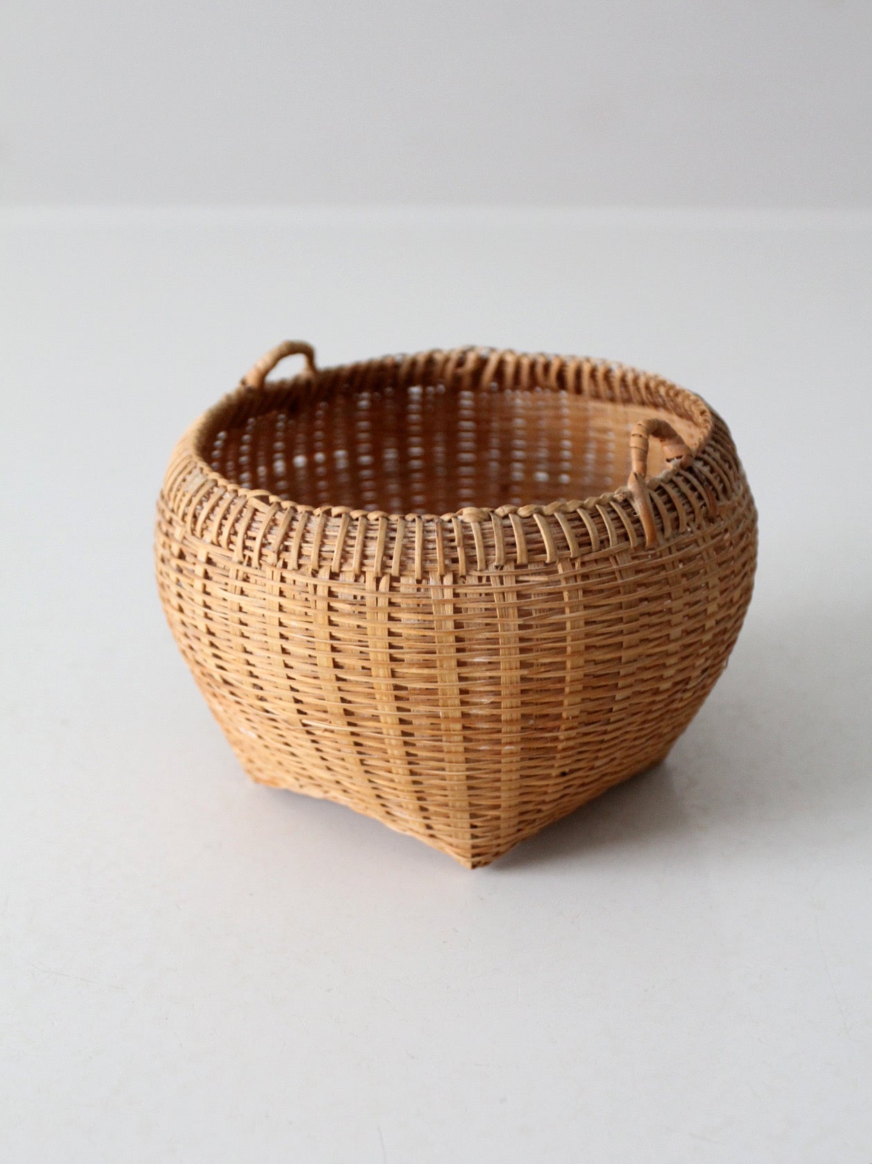 vintage small handwoven basket