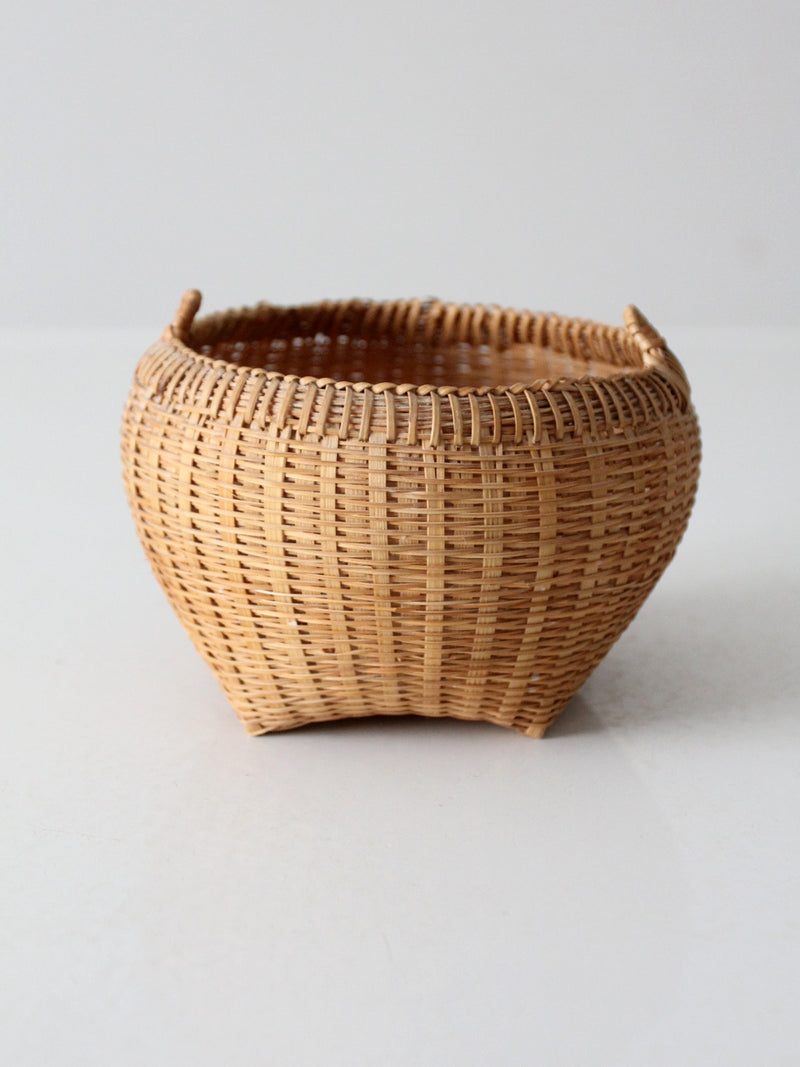 vintage small handwoven basket