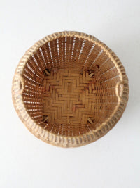 vintage small handwoven basket