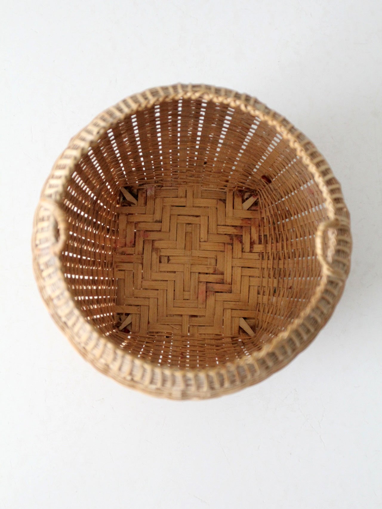 vintage small handwoven basket
