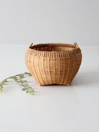 vintage small handwoven basket