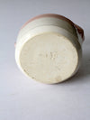 vintage studio pottery basket bowl