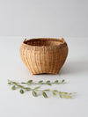 vintage small handwoven basket