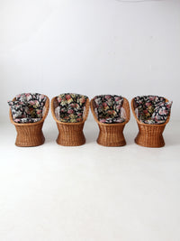vintage rattan chairs set of 4