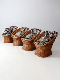 vintage rattan chairs set of 4