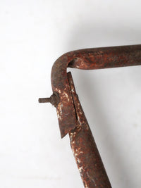 mid-century metal patio chair with cantilever frame