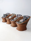vintage rattan chairs set of 4