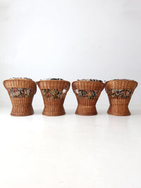 vintage rattan chairs set of 4