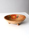 vintage hand-painted wood bowl