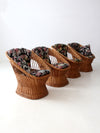 vintage rattan chairs set of 4