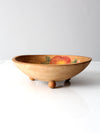 vintage hand-painted wood bowl