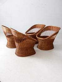 vintage rattan chairs set of 4