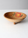 vintage hand-painted wood bowl