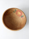 vintage hand-painted wood bowl