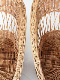 vintage rattan chairs set of 4