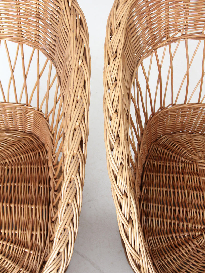 vintage rattan chairs set of 4