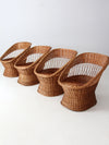 vintage rattan chairs set of 4