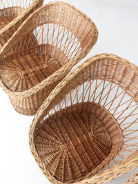 vintage rattan chairs set of 4