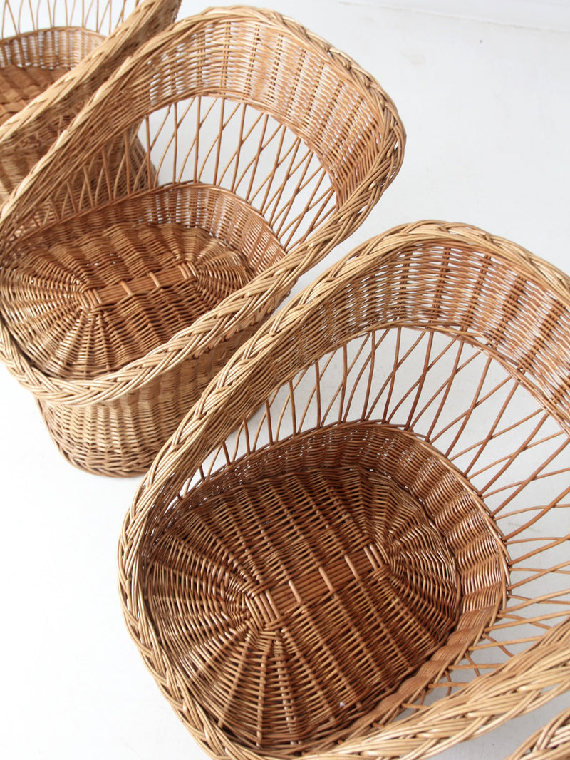 vintage rattan chairs set of 4
