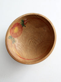 vintage hand-painted wood bowl