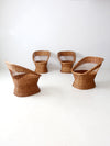 vintage rattan chairs set of 4
