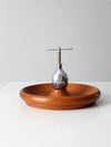 vintage walnut nutcracker bowl