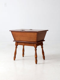 mid-century Heywood-Wakefield dough box side table
