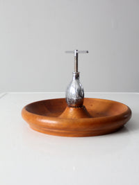 vintage walnut nutcracker bowl